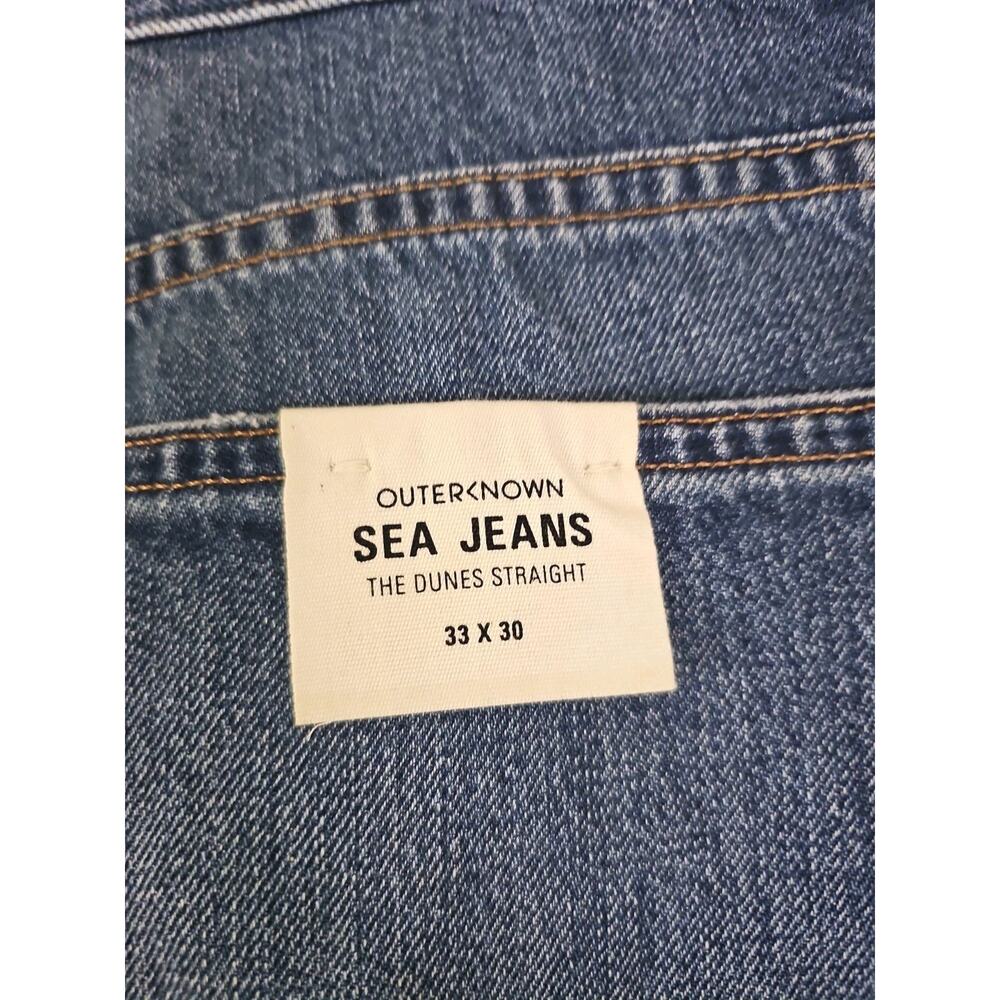Outerknown ~Men's 33×30~ Blue Denim Sea Jeans The Dunes Straight Organic Cotton. - Picture 2 of 16